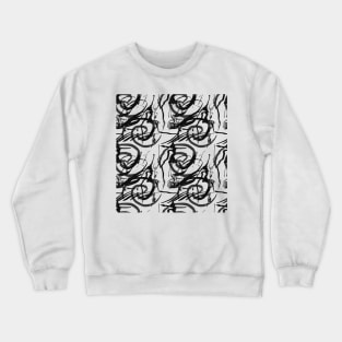 Monochrome abstract pattern Crewneck Sweatshirt